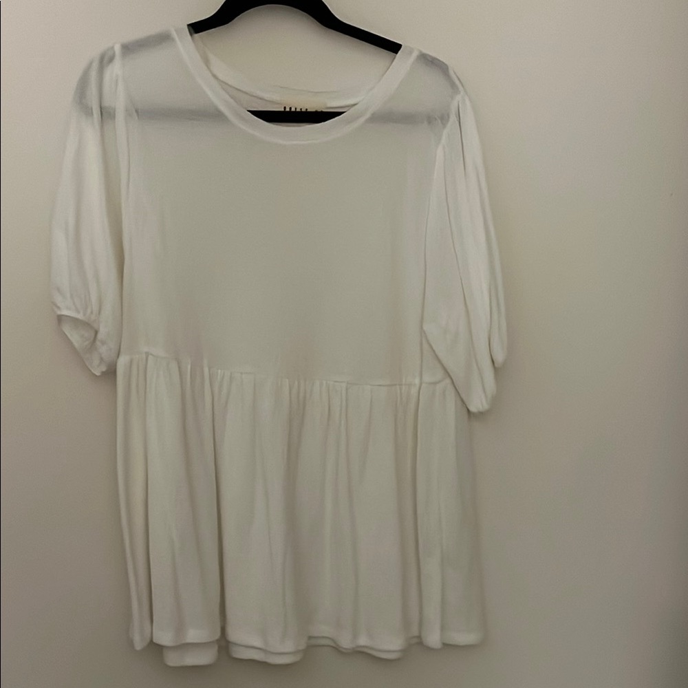 White Peplum Blouse